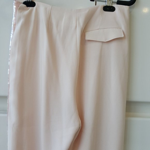 CINQ À SEPT! Ruthy Sequin Stripe Jacket and  Pants in Pink/ Travertine (SET) - Picture 16 of 17